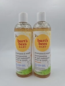 2 X Burt's Bees Baby Shampoo & Wash 354ml Original Gentle Natural LARGE BOTTLES - Picture 1 of 5