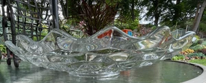 VTG Fostoria American Large 13" Serving Plate Relish Tray Bowl Platter dish sala - Picture 1 of 14