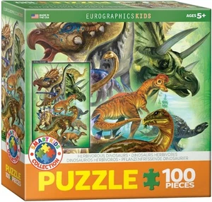 (EG61000360) - Eurographics Puzzle 100 Pc - Herbivorous Dinosaurs - Picture 1 of 1