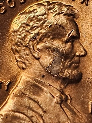 1981 Lincoln Cent Detached Lamination Error Cheekbone Ear - Image 1 of 4