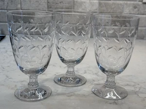Set of 3 Fostoria Sprite Crystal ICE TEA GLASS 1950's-60's Vintage - Picture 1 of 8