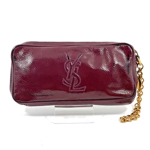 YSL Yves Saint Laurent Cassandra Patent Leather Pouch - Picture 1 of 24