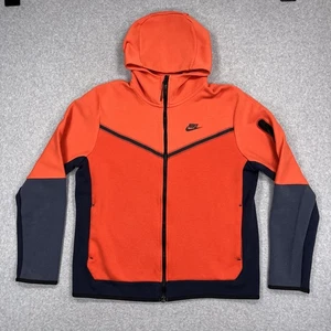 Sudadera con capucha Nike Sportswear Tech polar para hombre equipo grande naranja negro azul marino CU4489-869 - Imagen 1 de 11