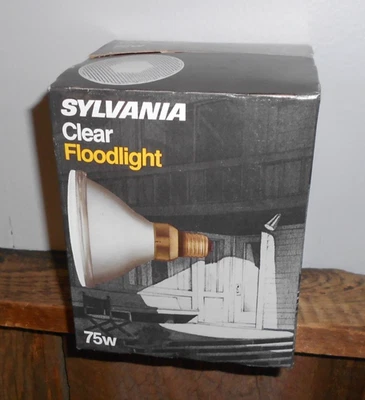 Two  75PAR/FL 75W 120V Clear Floodlight Non-LED LIGHT BULB Lamp SYLVANIA 15518 - Image 1 of 2