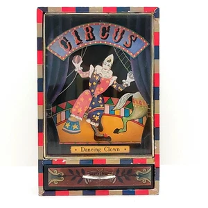 Vintage 70s Pierrot de Pierre Koji Mural Dancing Clown Music Jewelry Box - Picture 1 of 11