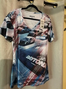 NWT Women’s Daytona RACING T-Shirt  XXL NASCAR Tee SILKY - Picture 1 of 6