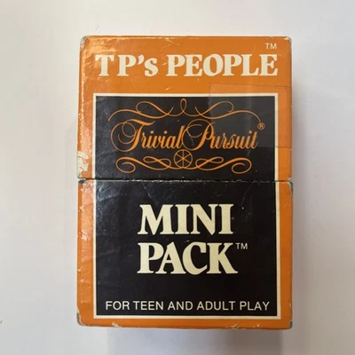 Vintage 1987 Trivial Pursuit Mini Pack - TP's People Card Game-Has All 120 Cards - Image 1 of 4