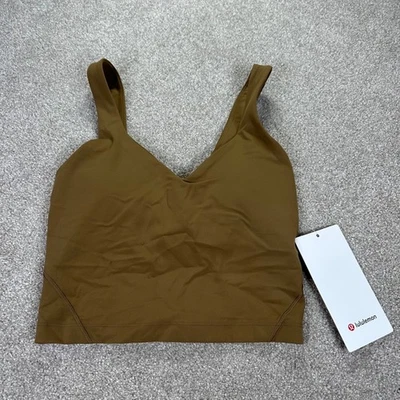 Camiseta sin mangas Lululemon Align marrón talla 4 sujetador incorporado estante soporte ligero Foto 1 de 4