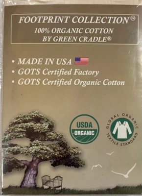 GREEN CRADLE 100% ORGANIC COTTON FITTED CRIB SHEET 28"x52+8  LUXURY STRIPE NEW - Image 1 of 3