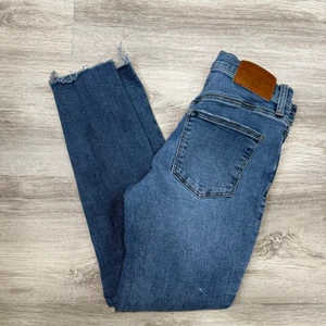 Jeans skinny alla caviglia Lucky Brand AVA vita media taglia 6/28 denim orlo invecchiato - Foto 1 di 13