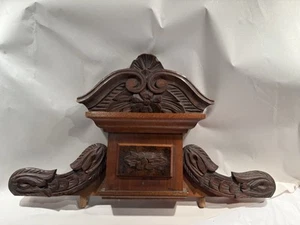 Antique German Vienna Regulator Clock Crown/Pediment/ Topper/ Top Part - Picture 1 of 7