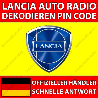 ✅LANCIA RADIO DEKODIEREN PIN CODE DELTA MUSA THEMA VOYAGER YPSILON 843 844 846✅ - Bild 1 von 4