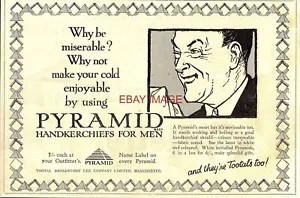 Advert for PYRAMID 'Handkerchiefs for Men' Vintage Original 1926 Print Ad 726/35 - Picture 1 of 1