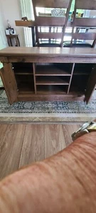 Sauder 55 inch tv stand. Adjustable shelves, 2 doors with adjustable shelves - Picture 1 of 2