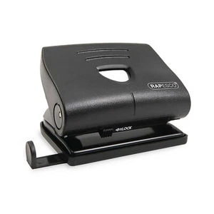Medium 22 Sheet Black Metal Paper 2 Hole Punch Home Office School Two Puncher - Picture 1 of 1