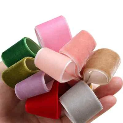 Velvet Ribbon Trim Good Quality Cut to Length 10Yards 6/10/25mm 8 COLOURS Crafts - Image 1 of 4