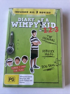 Diary Of A Wimpy Kid - 1 to 3 Triple Pack DVD Set (Region 4, 2015) Free Post - Image 1 of 2