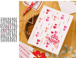 Heart Embossing Stencil Embossing Metal Die for Card Making DIY Scrapbooking UK - Picture 1 of 6