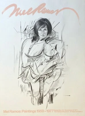 Litografía Mel Ramos 1977 firmada por el Museo de Oakland edición limitada Foto 1 de 4
