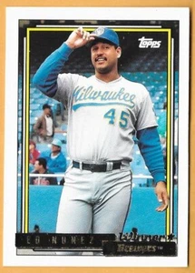 ED NUNEZ MILWAUKEE BREWERS #352 - TOPPS GOLD WINNER NM-MT 1992 - Picture 1 of 2