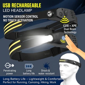 Lampara de Cabeza LED Impermeable USB Recargable Interior para Correr - Multiuso - Imagen 1 de 15