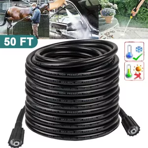 High Pressure Washer Hose 15M/50FT 5800PSI M22-14mm Power Washer Extension Hose - Picture 1 of 15