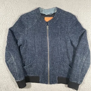 Levis Made & Crafted Jacket Womens XS Blue Wool Alpaca Zipper Lined Warm Indigo - Picture 1 of 20