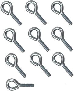 10 Eyebolts Screw Eye Bolt Fixing - M10 x 50mm Thread - Length 90mm - Picture 1 of 4