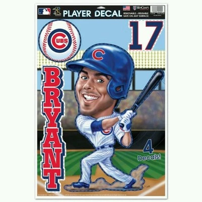 KRIS BRYANT CHICAGO CUBS CARICATURE MULTI-USE DECALS 11x17 LIKE A FATHEAD  - Image 1 of 2