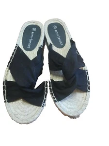 Betty Basics Black Sandals Summer Beach Slip On Size 37 - Picture 1 of 6