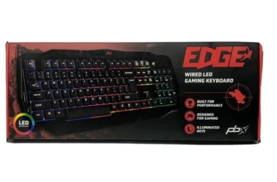 PBX-EDGE Wired LED Gaming Keyboard *Read* - Image 1 of 4