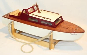 Radio Control wooden model boat kit Merlin RC with Fittings Cabin Cruiser CNC - Picture 1 of 9