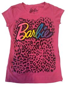 Vintage Barbie Hot Pink Leopard T-shirt Mattel Ladies Medium Barbiecore 2012