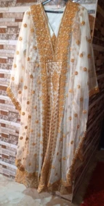 Aluxurious Evening Dress ,Fully Embroidered, Long ,3X ,Suitable for Veiled Women - Picture 1 of 6