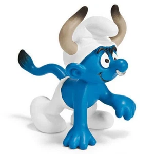 NEW 20721 Taurus Smurf Smurfs Bull Horoscope Astrology Zodiac Schleich figurine - Picture 1 of 1