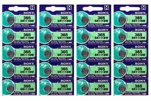 Batería de reloj Sony 365 (SR1116W) 1,55 V óxido plateado (20 unidades) - CADUCIDAD 12/2021 - Imagen 1 de 1