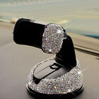 Car Phone Holder Dashboard Stand Rhinestones Crystal Bling Interior Accessories
