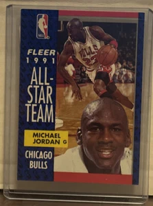 1991 Michael Jordan Fleer All Star Team #211 NBA Chicago Bulls - Picture 1 of 2