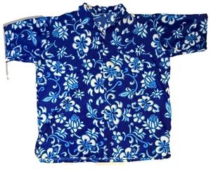 LA LA LEELA Blue Floral Casual Beach Hawaiian Button Short Sleeve Shirt 4XL - Picture 1 of 11