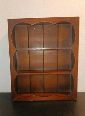 Antique Wooden Wall Shelf Knick Knack Shelves Curio Cottage Rustic Primitive  - Image 1 of 4