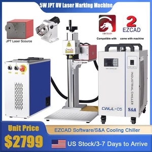 JPT 5W UV Laserbeschriftung Graviermaschine für Glas Kunststoff Holz mit S&A Kühler - Bild 1 von 20