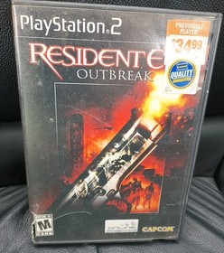 RESIDENT EVIL OUTBREAK 2004 Sony PlayStation 2 PS2 w/ Case Manual Tested 