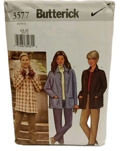 Butterick #3577 Jacke Schnittmuster Damen Größen 6-10 UNGESCHNITTEN  - Bild 1 von 3