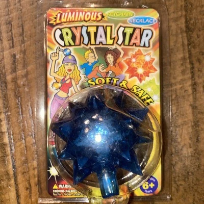 Collar Estrella Cristal Luminoso Claro Años 90 Azul Nuevo Foto 1 de 4