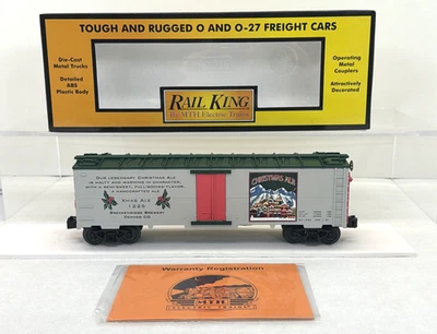 MTH RailKing 30-78123 Christmas Ale Breckenridge Brewery Beer Reefer New O O-27 - Image 1 of 4