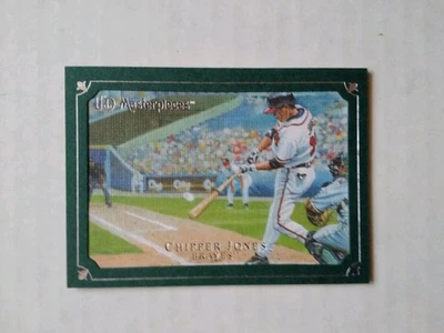 2007 UD Masterpieces Chipper Jones Green Linen  - Image 1 of 2