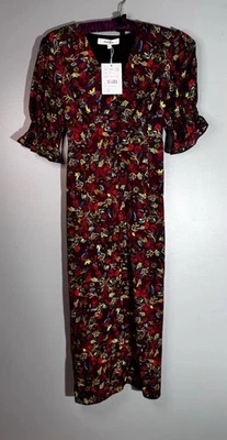 Vestido Simply Retro Milkmaid Prairie Country Oscuro Floral Botón Para Mujer’s XL Foto 1 de 4