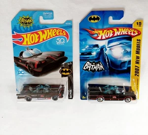 Hot Wheels BATMAN 1966 TV SERIES BATMOBILE Black/Red. & New Model 2007 - Picture 1 of 5