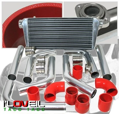 Turbo Fmic Intercooler 2.5" Piping Kit BOV Flange For Honda Civic Ek/Eg B16 Swap - Image 1 of 4