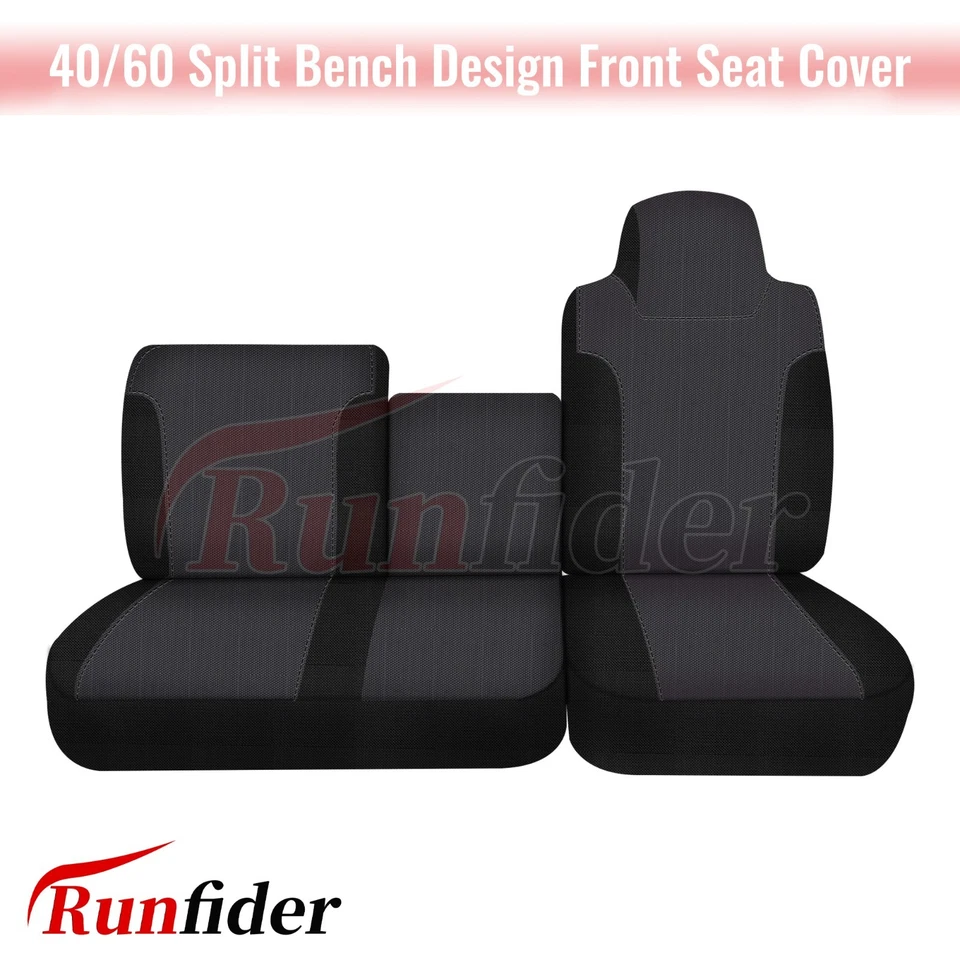 40/60 Split Bench Design Front Seat Cover for Isuzu NPR 1995-2005-Balck — 第 1/4 张图片